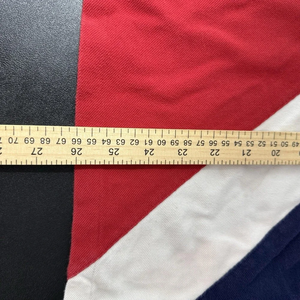 Polo Ralph Lauren Shirt Mens XL Blue Red White Colorblock Custom Fit Big Pony